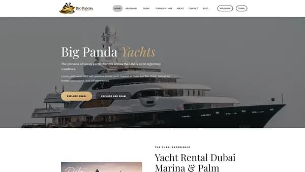 Big Panda Yachts — Yacht Charter Platform, Dubai