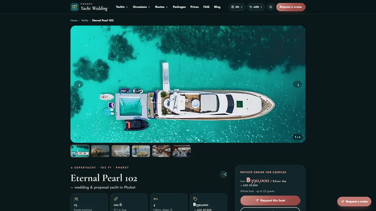 Phuket Yacht Wedding: Proposal & Wedding Cruise Website in Thailand — gallery image 4