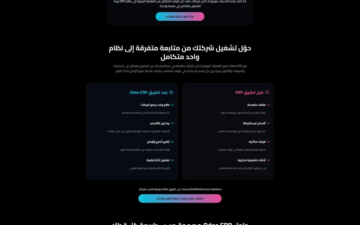 Best Performance Solutions: موقع شريك Odoo ERP في السعودية — gallery image 2