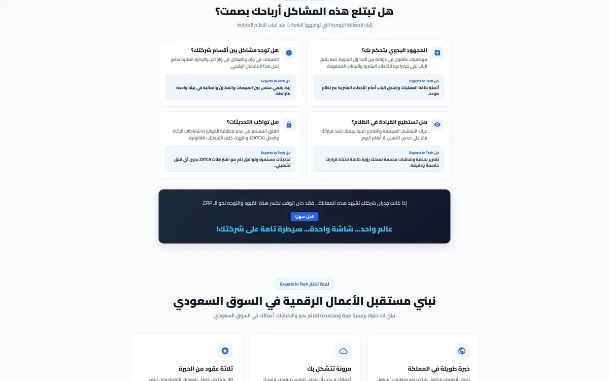 Expert Sintech — Website für einen offiziellen Odoo-Partner, Saudi-Arabien — gallery image 1