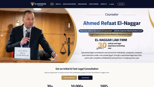 El-Naggar Law Firm — Criminal & Cassation Law Website