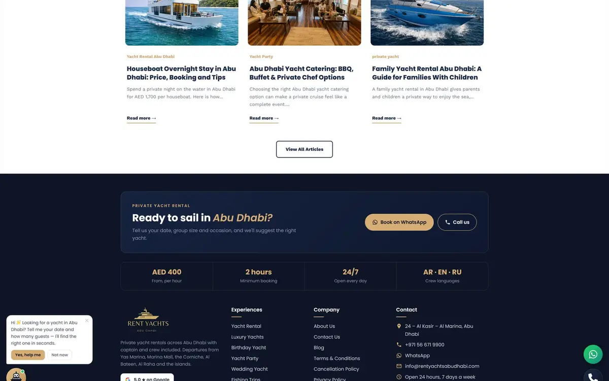 Rent Yachts Abu Dhabi: موقع تأجير اليخوت والتجارب البحرية — gallery image 6