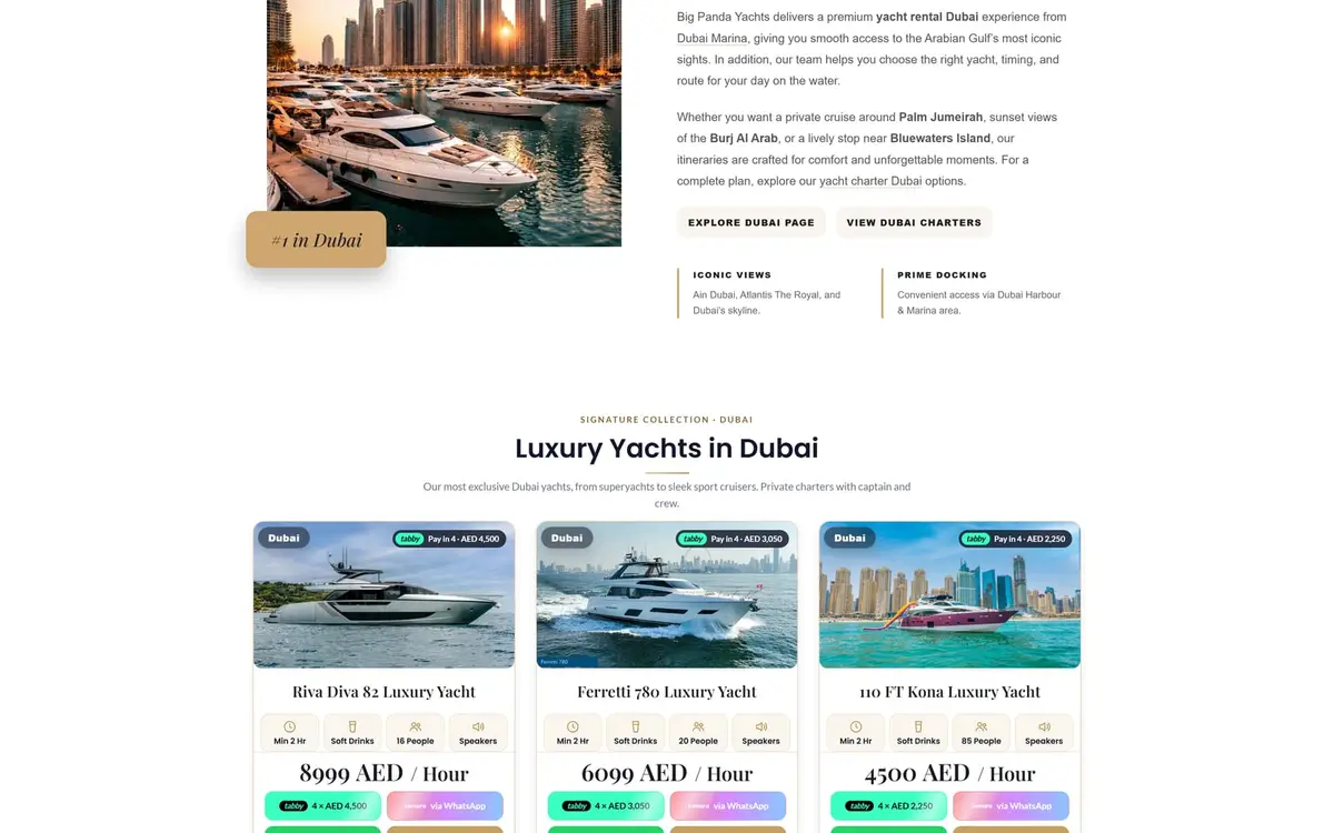 Big Panda Yachts: منصة تأجير اليخوت الفاخرة في دبي وأبوظبي — gallery image 1