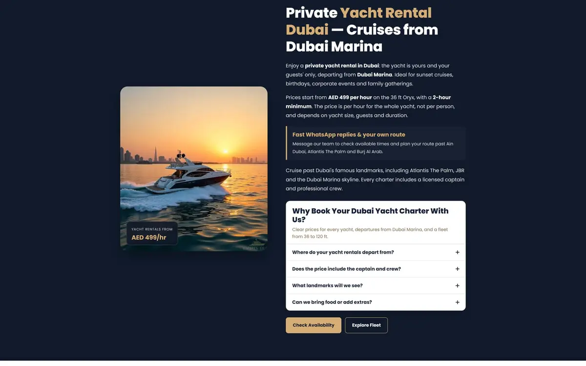 Yachts Dubai — Luxury Yacht Charter Portal — gallery image 2