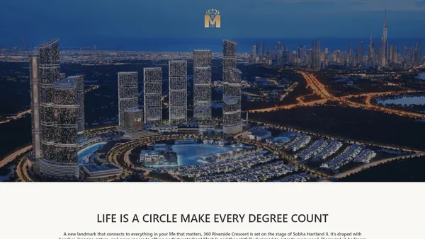 360 Riverside Crescent — Sobha Hartland II Off-Plan Landing Page