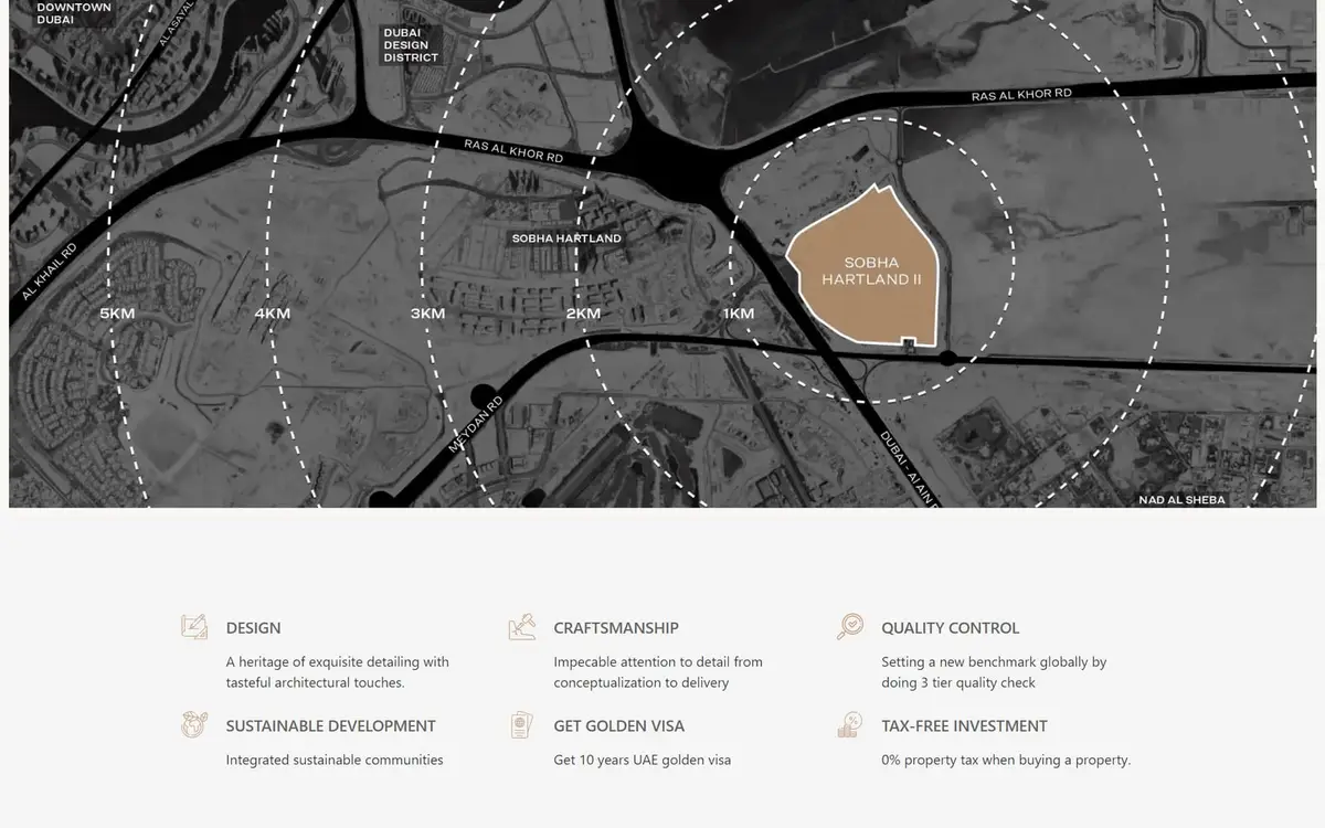 360 Riverside Crescent — Off-Plan-Landingpage für Sobha Hartland II — gallery image 3