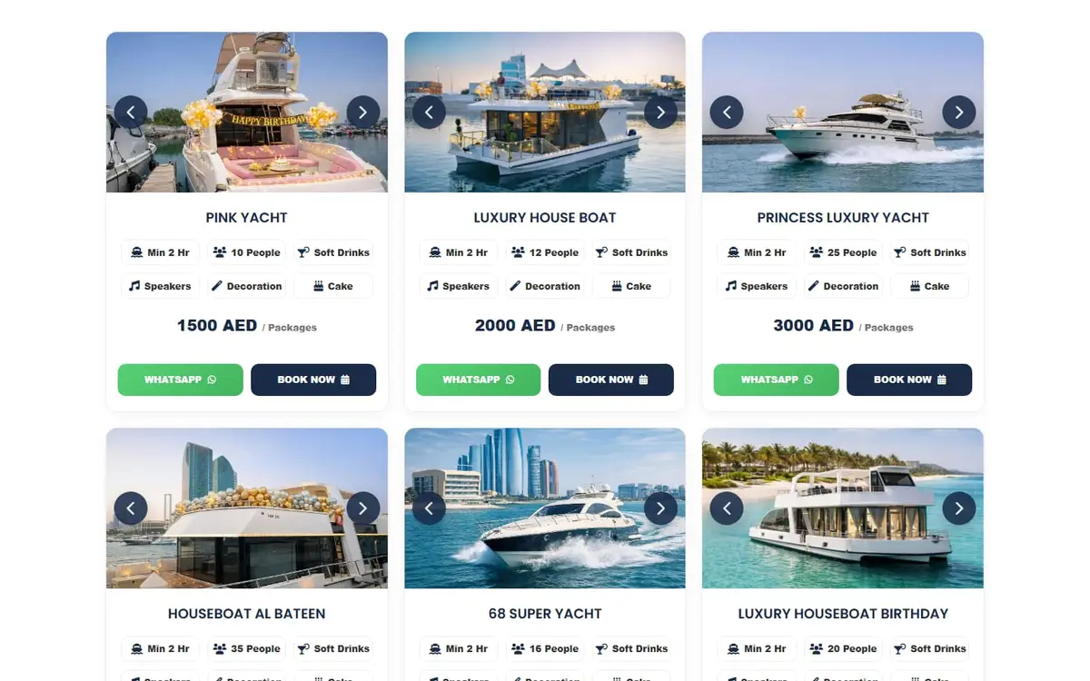 Yacht Birthday Abu Dhabi — Milestone Birthday Yacht Booking Website — gallery image 2