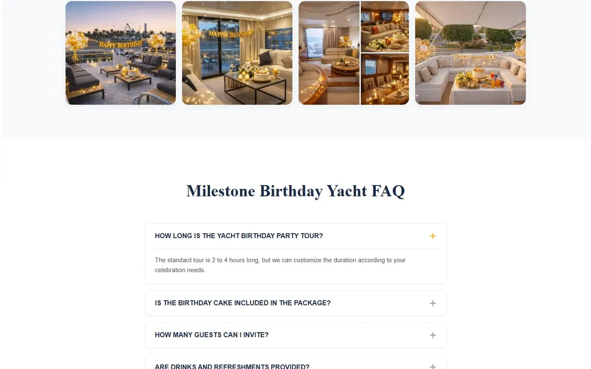 Yacht Birthday Abu Dhabi — Milestone Birthday Yacht Booking Website — gallery image 4