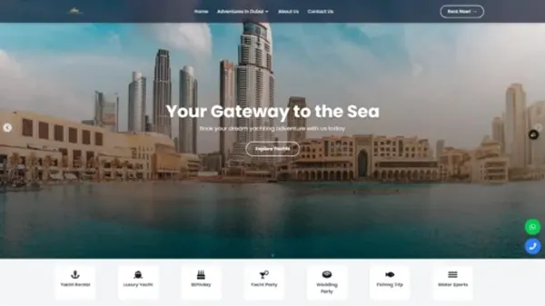 Dubai Yacht Charter — Private Yacht Rental Website