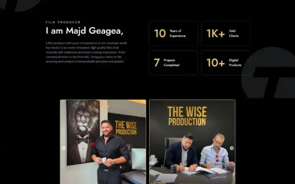 Majd Geagea — Personal Website for a Film Producer and Businessman — gallery image 2