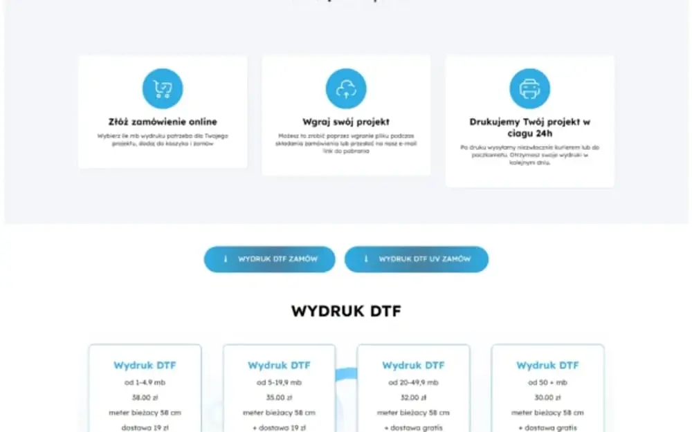 DTF Warszawa: متجر إلكتروني لطباعة DTF وUV DTF في بولندا — gallery image 1