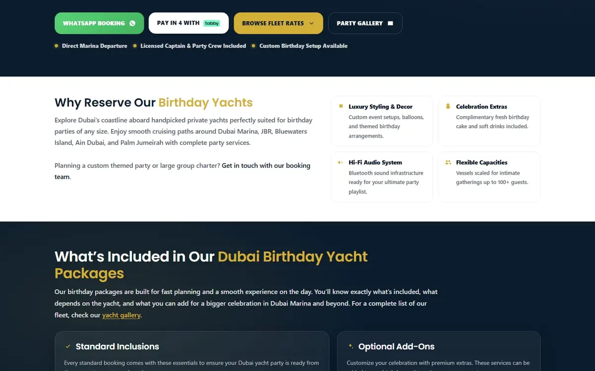 حفلة عيد ميلاد على متن يخت في دبي — gallery image 2