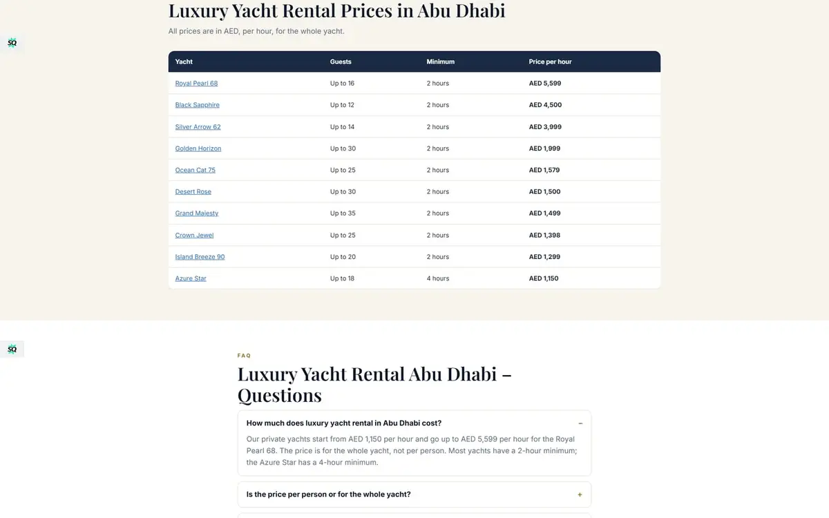 Luxury Yachts Abu Dhabi: موقع حجز رحلات اليخوت الفاخرة الخاصة — gallery image 3