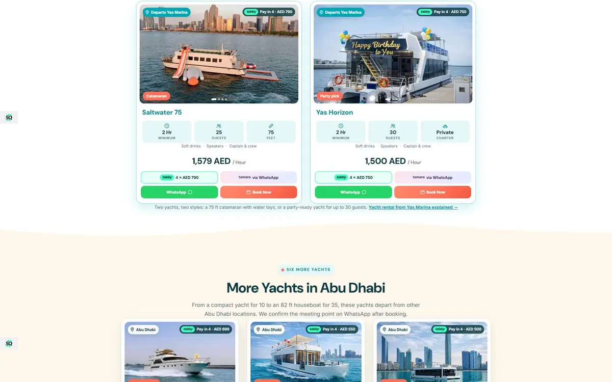 Yas Marina Yacht Rental — Private Yacht Booking Website, Yas Island — gallery image 1