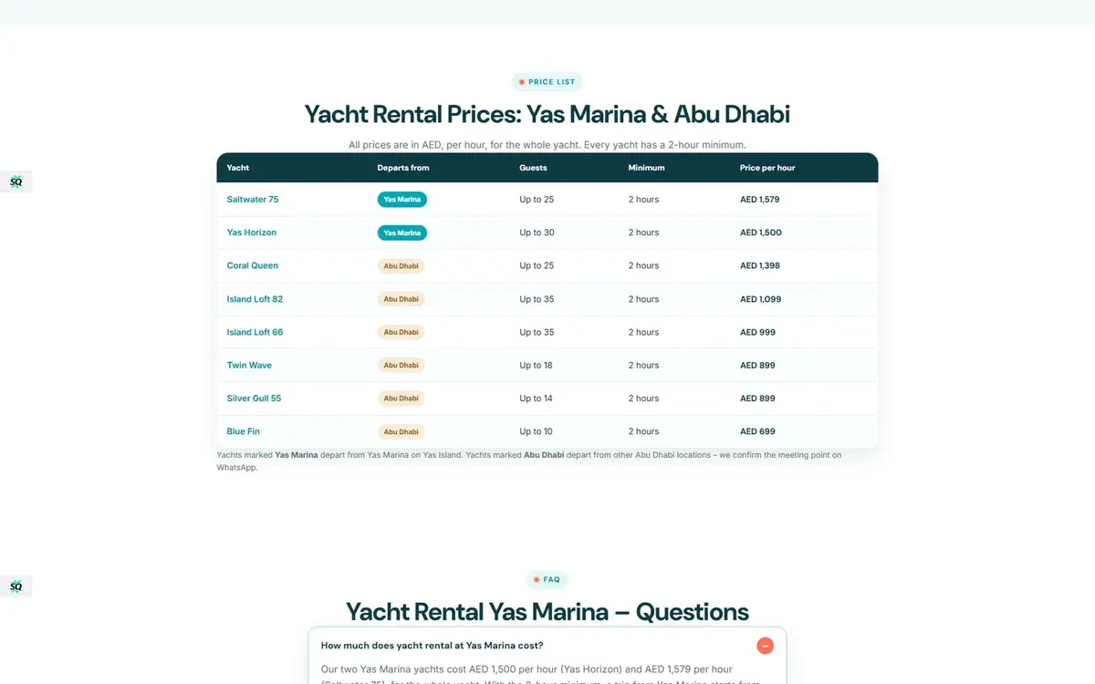 Yas Marina Yacht Rental — Private Yacht Booking Website, Yas Island — gallery image 4