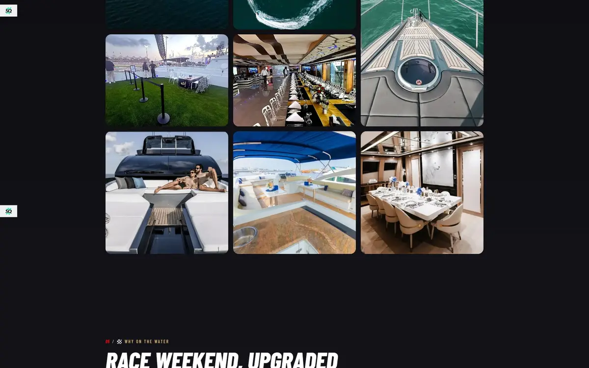 F1 Yacht Abu Dhabi — Grand Prix Yacht Hospitality & Pass Booking Website — gallery image 4