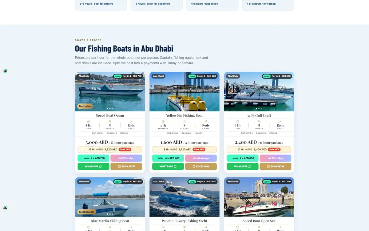 Yacht Fishing Abu Dhabi: موقع حجز رحلات صيد خاصة — gallery image 1