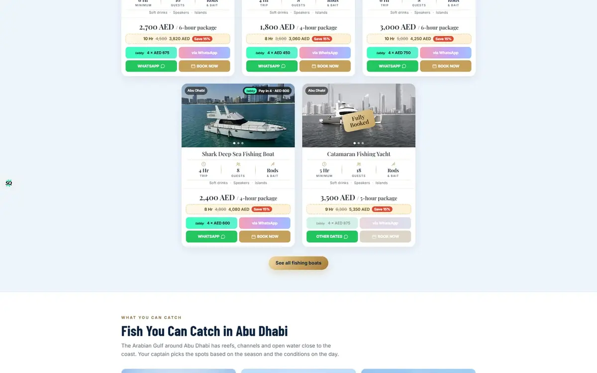 Yacht Fishing Abu Dhabi: موقع حجز رحلات صيد خاصة — gallery image 2
