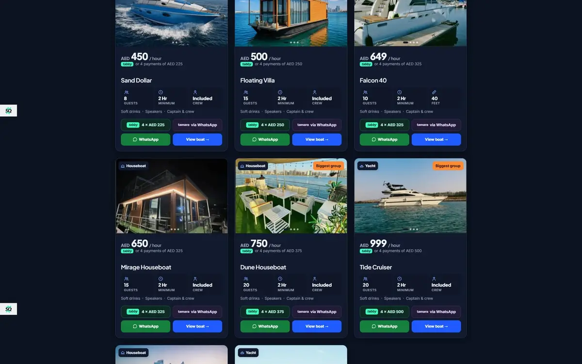 Yachts Abu Dhabi — Yacht Rental Website with Instant Boat Finder — gallery image 2