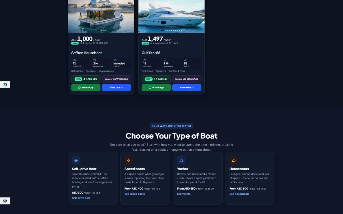 Yachts Abu Dhabi — Yacht Rental Website with Instant Boat Finder — gallery image 3