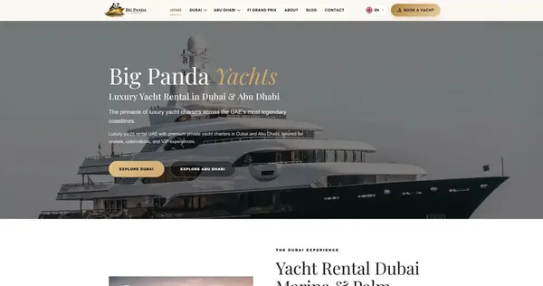 Big Panda Yachts — Luxury Yacht Charter Platform, Dubai & Abu Dhabi