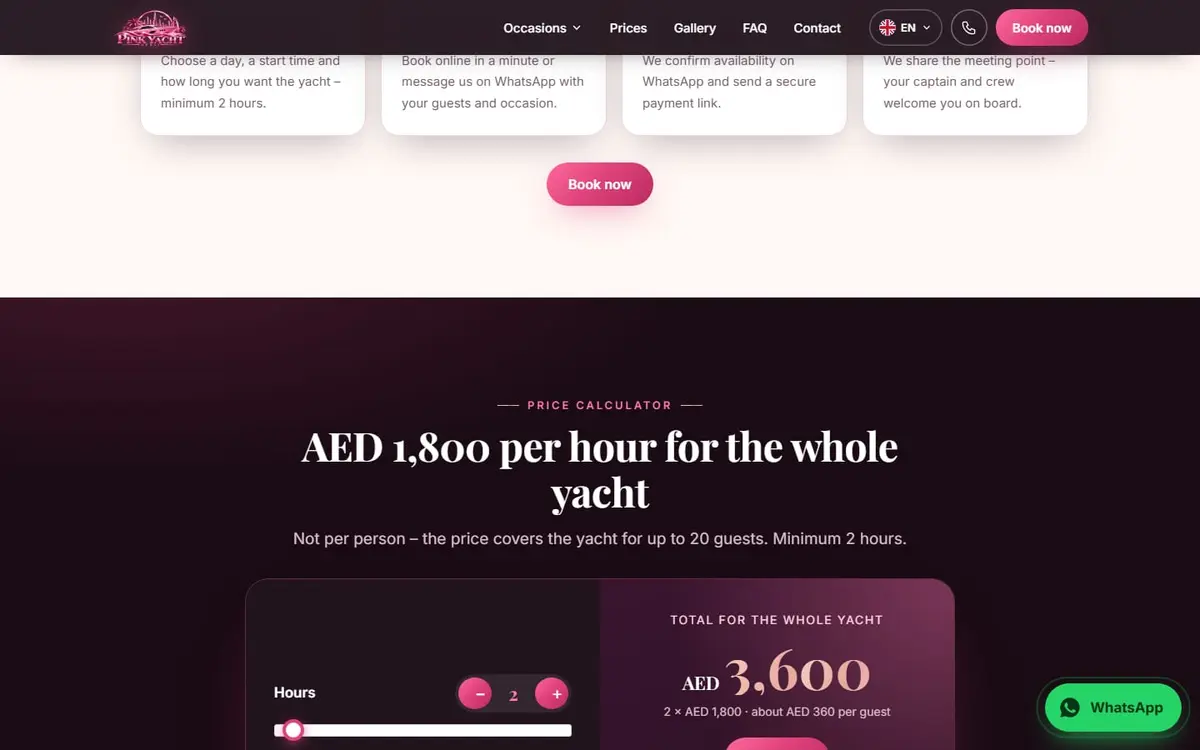 حاسبة الأسعار تعرض الإجمالي وتكلفة كل ضيف قبل الحجز
