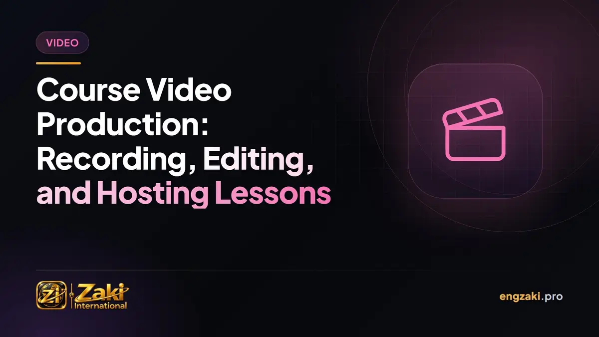 Course Video Production: Recording, Editing, and Hosting Lessons